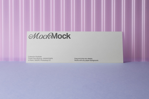 Ticket / Invitation Card Mockup 'Poolside'