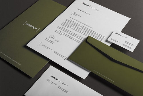 Corporate Stationery Branding Mockup Scene 03