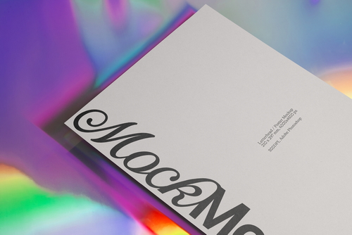 Poster / A4 Letterhead Mockup 'Iridescence'