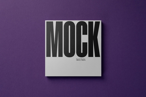 Square Card Mockup 'Purp'