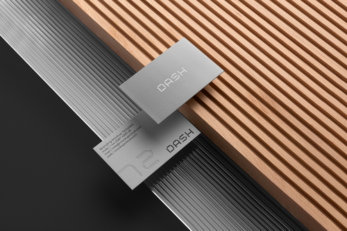 Dash Business Cards Branding Mockup Scene 12