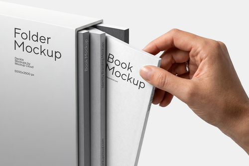 Book Folder Mockup / Deckle Series 03