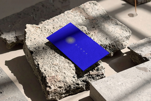 Sunlit Minimalist Stone Card Mockup