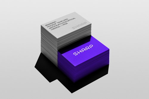Business Cards Mockup Scene / Sharp Series