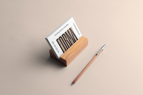 Forma Business Card Branding Mockup Scene 04