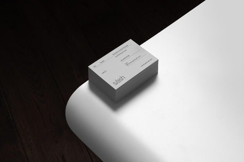 Business Cards Mockup Scene / Slash Series 01