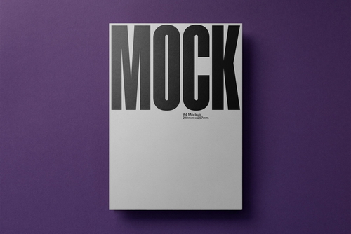 Poster / A4 Letterhead Mockup 'Purp'