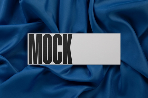 Ticket / Invitation Card Mockup 'Cloth'