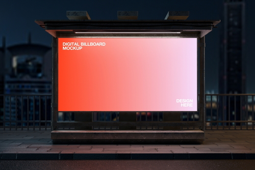 Outdoor Digital Billboard Mockup