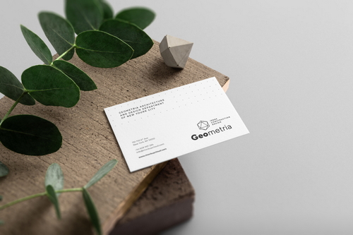 Geometria Business Card Mockup Scene 15