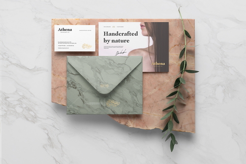 Athena Stationery Branding Mockup Scene 02