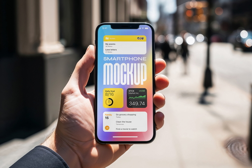 Hand Holding Phone Mockup
