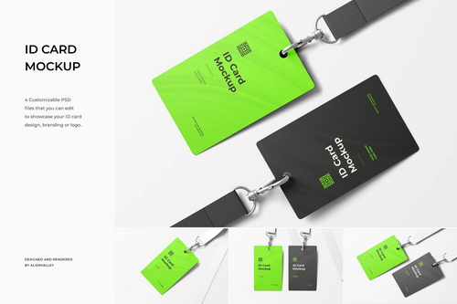 High Quality ID Card Mockup