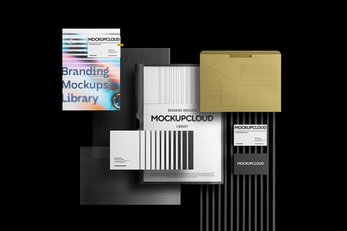 Branding Stationery Mockups Library Scene 06