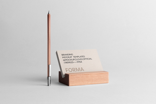 Forma Business Cards Branding Mockup Scene 12