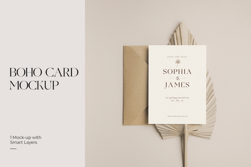 Boho Card Photo Mockups #02