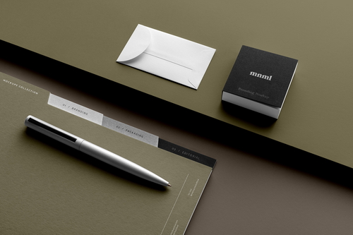 MNML Branding Stationery Mockup Scene 12
