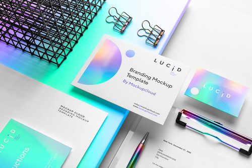 Lucid Stationery Branding Mockup Scene 03