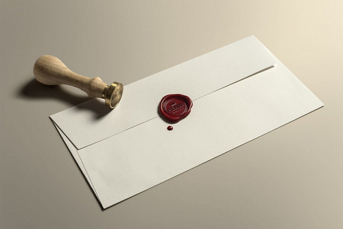 Wax Stamp and Envelope DL Mockup Scene 01