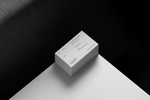 Business Cards Mockup Scene / Slash Series 02
