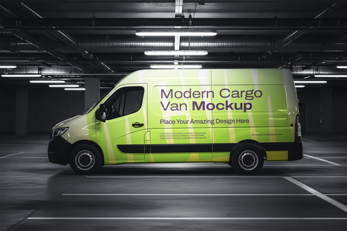 Modern Cargo Van Mockup