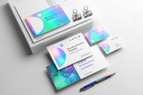Lucid Stationery Branding Mockup Scene 09