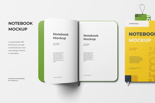 High Quality Notebook Mockup For Branding