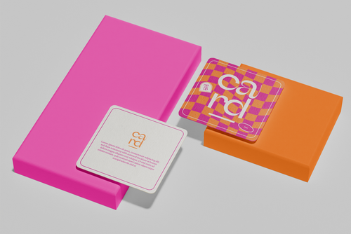 2 Business Card Stage Podium Mockup