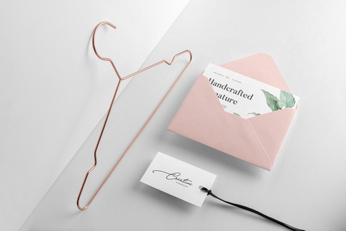 Open Envelope and Label Mockup Scene 22