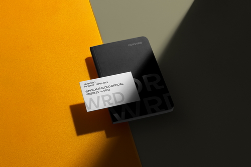 Forwrd Notebook and Business Cards Mockup Scene 03