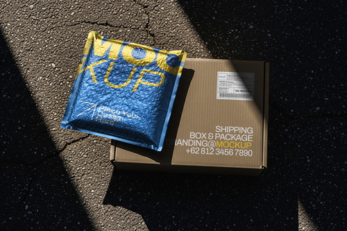 Shipping Box and Package Mockup