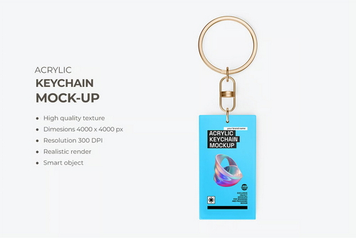 acrylic keychain mockup