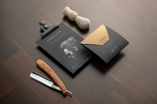 Barbershop Branding Mockup Scene 19