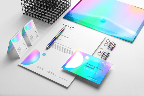 Lucid Stationery Branding Mockup Scene 10