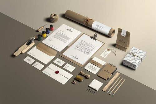 Art & Craft Stationery Branding Mockup Scene 01