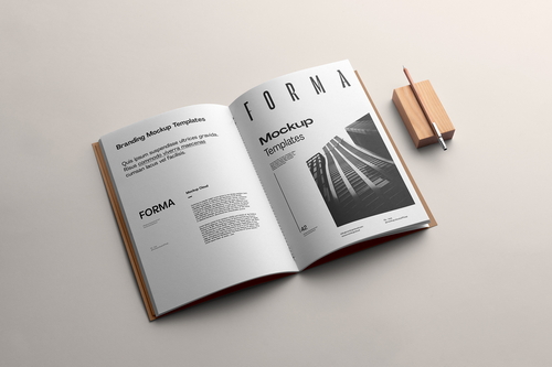 Forma Brochure Branding Mockup Scene 02
