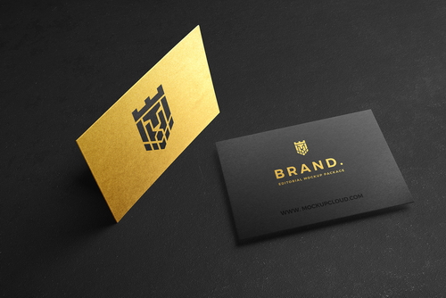 Business Cards Branding Mockup Scene 05