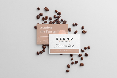 Coffee Business Card Mockup Scene 29