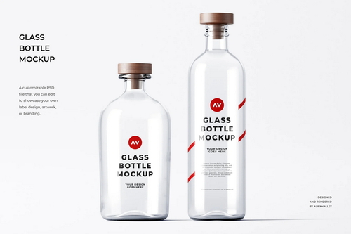 Glass Bottle Mockup