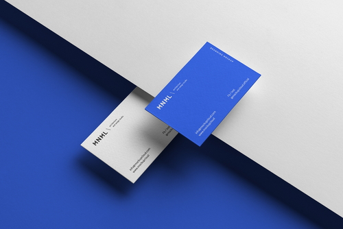 MNML Business Cards Branding Mockup Scene 16