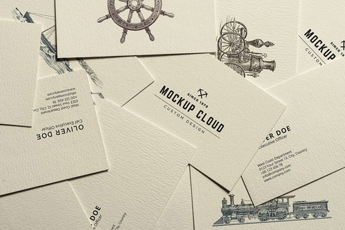 Art & Craft Business Cards Mockup Scene 06