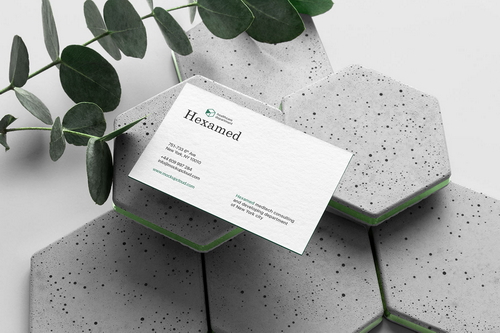 Hexamed Business Cards Mockup Scene 10