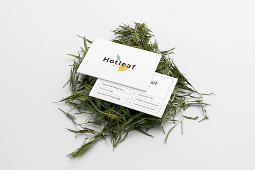 Tea Business Cards Branding Mockup Scene 21