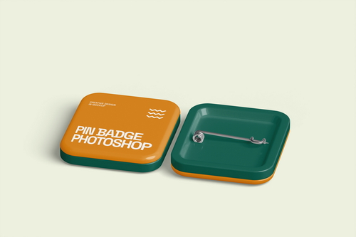 Pin Badge Mockup