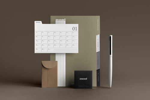 MNML Branding Stationery Mockup Scene 19