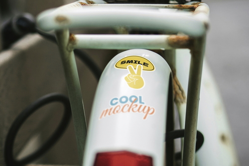 Bike Stickers Creation Mockups