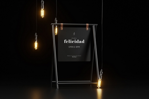 A-Frame Sign Stand Mockup