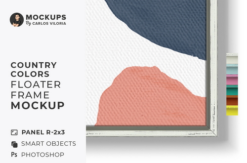 Country Colors Floater Frame Ratio 2x3 Mockup