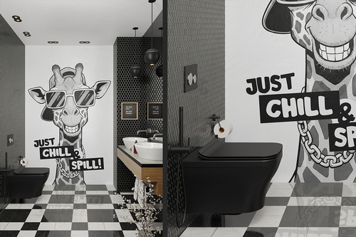 Bathroom Wall Poster Mockup