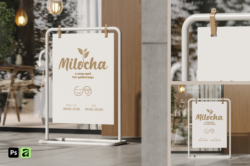 Outdoor Sign Stand Mockup